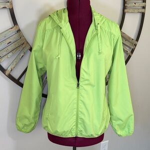 Port Authority Green Hooded Windbreaker